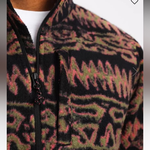 NWT Billabong Boundary Switchback Zip- Up Men’s Sherpa Fleece Jacket Size Small - Picture 5 of 9